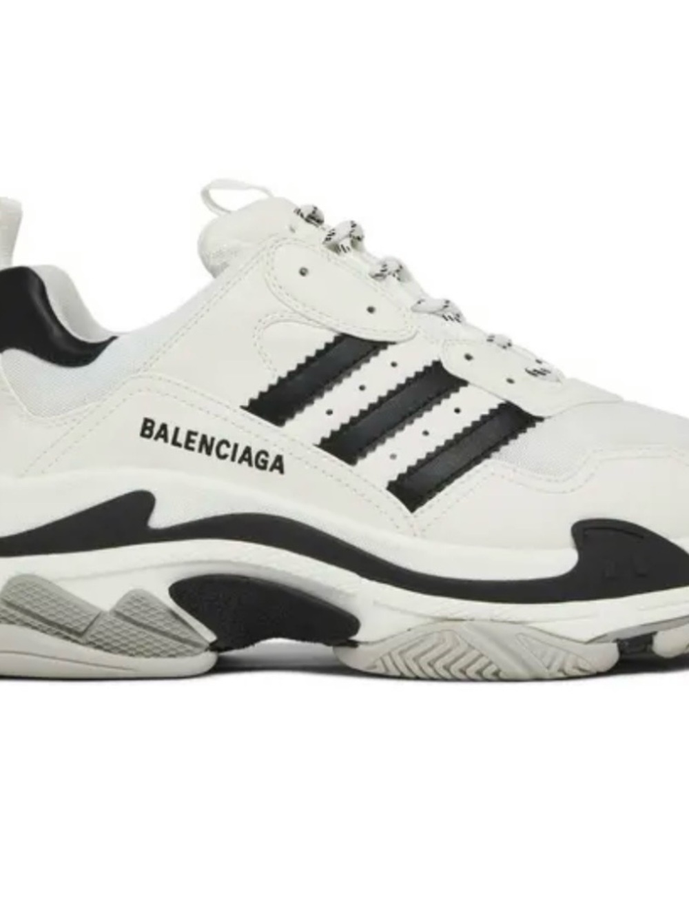 Balenciaga White and Black Designer Dad Sneaker 38